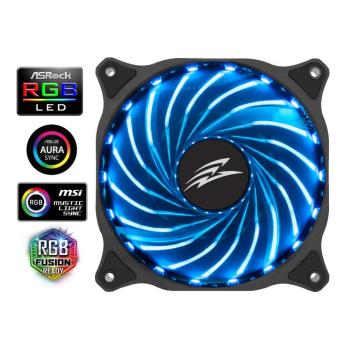 12V EVOLVEO 120mm RGB ventilátor, PWM, 6pin