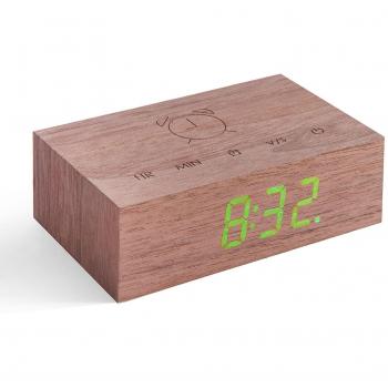Orologio Flip Click in legno con sveglia