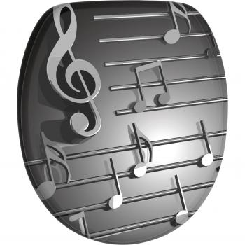 Sanilo WC-Sitz »Musiknoten-Design«, mit Absenkautomatik, einfache Montage
