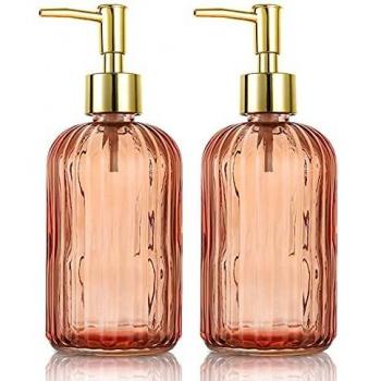 Dripless Pump Bottle, Refillable Liquid Hand Jar Dispenser for Bathroom