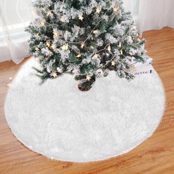 Festival Tree Base Mat 122/90/78cm White Anti-Slip Tree Skirt