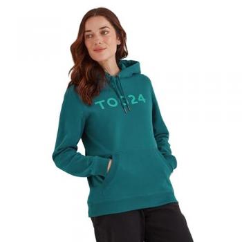'Magdalen' Women's Hoodie in Teal Cotton