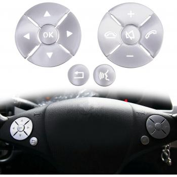 Autocollant de cadre de bouton de volant pour Mercedes-Benz C E S-Class W204 W212