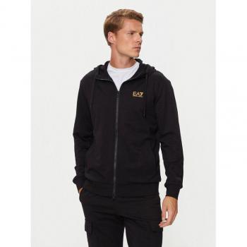 EA7 3XL Sudadera Core Identity Negra, Estilo Casual y Deportivo