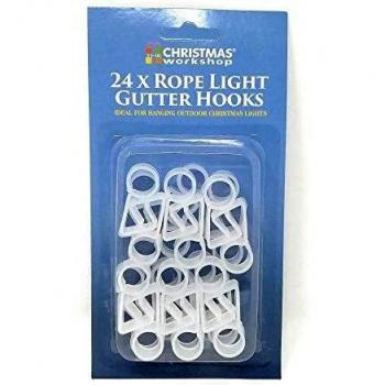 Christmas Rope Light Gutter Hooks (24 Pack)