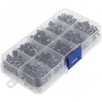 Tactile Push Button Switch Kit 10 Models 100Pcs 6x6 Tact DIP 4P