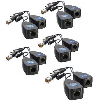 Balun Coaxial de 5 pares para Conexión CCTV