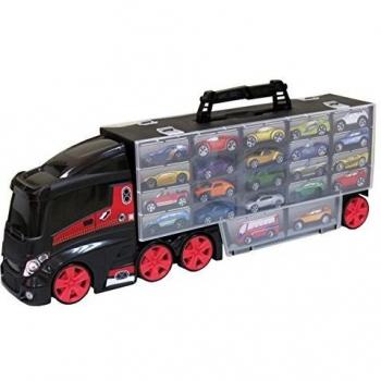 Camión Portacoches con Almacenamiento para 40 Coches (Incluye 6 Coches)