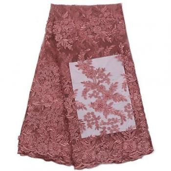 Nigerian Lace Fabric with 3D Flowers KS2291B