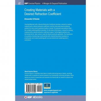 Creating Materials with a Desired Refraction Coefficient (Iop Concise Physics)