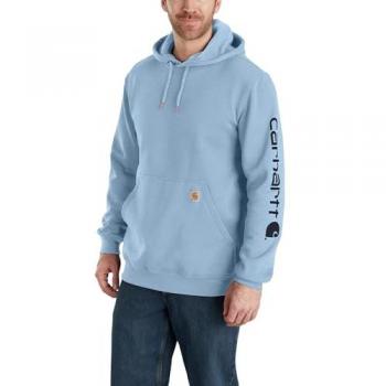 Sweat à Capuche Carhartt Mi-Épais avec Logo sur la Manche