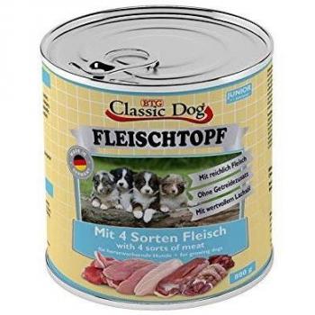 Classic Dog Junior Fleischtopf 4 Sorten Fleisch 800g