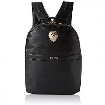 Guess Herren City Lion Rucksack, Mehrfarbig (Black/Gold)