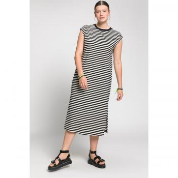 Women's Plus Size Black Striped Knit Dress, Size 20/22