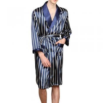 Men's Stripe Lounge Robe