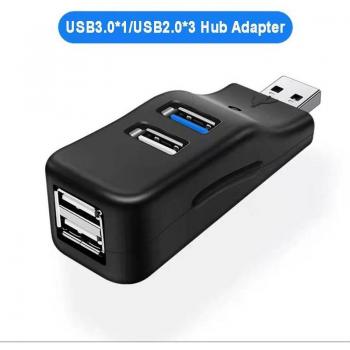 Adaptador de HUB USB 3.0 para ordenador portátil, 4 puertos