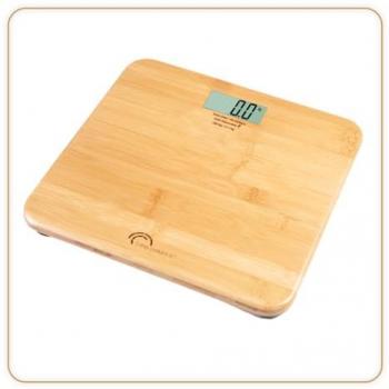 Pèse‑personne en bambou – capacité 150 kg