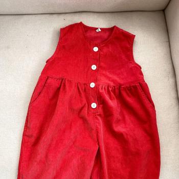 2022 Kids Solid Cotton Overall for Boys and Girls