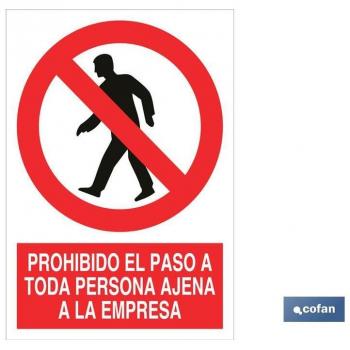 Señal de Advertencia Prohibido el Paso 210x148mm