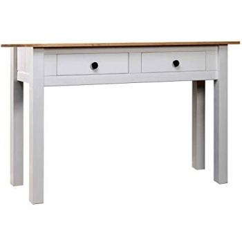 Sonata White Console Table 110x40x72 cm Solid Pine Wood Panama Range