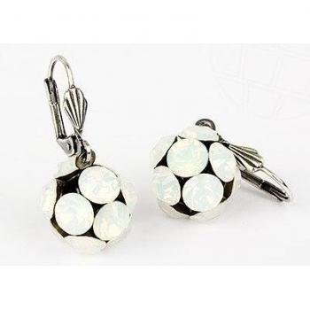 Ohrhaken 'Globe' von gogoritas® Swarovski Elements (White Opal)