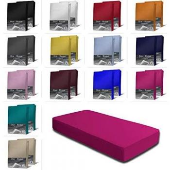 Kinderbettlaken 2 Stück – One Home Jersey, pink, 70 × 140 cm