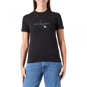 Calvin Klein Jeans Rundhalsshirt GLOSSY MONOLOGO REGULAR TEE mit Logodruck