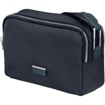 Borsa a tracolla mini Be-Her in materiale riciclato blu navy