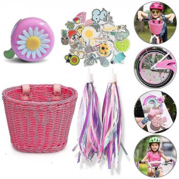 Panier de Vélo en Osier pour Petits Cyclistes