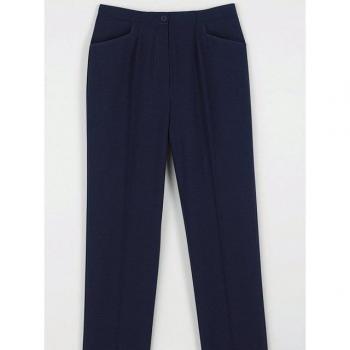 Modische Jerseyhose mit Bügelfalten, Innenbeinlänge 69 cm