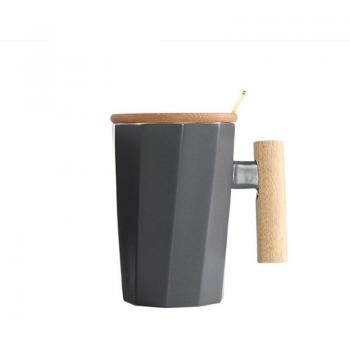 380ml Polygonal Coffee Mug for Office and Home