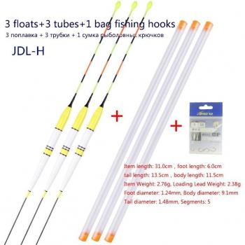 3pcs Luminous Float Balsa Fishing Floats Night Light Fresh Water Tackles