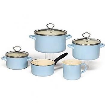 Set de pots Krüger Karl 91866 – Casseroles 5 pièces, finition pastel