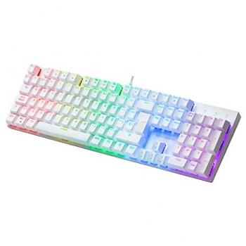 Mars Gamer Keyboard MK422 RGB Blue Switch color bianco