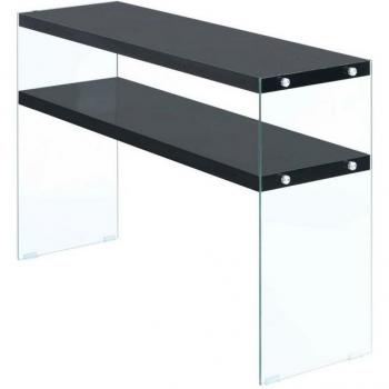 Console Minimaliste 110cm Noir Brillant