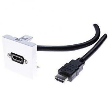 Plastron vide 45x45 pour câble HDMI coudé