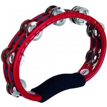 Meinl Percussion ABS Steel Jingle Hand Held Tambourine TMT1R Red