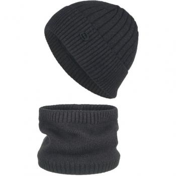 Herren-Winterkappe mit Satin-Schal und Eingraviertem Label