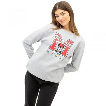 Grey Minnie Mouse Sports Sweatshirt for Women (S)