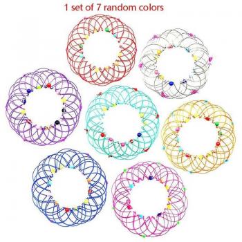 Panier à fleurs Mandala, 7 pièces, jouet souple Fidget