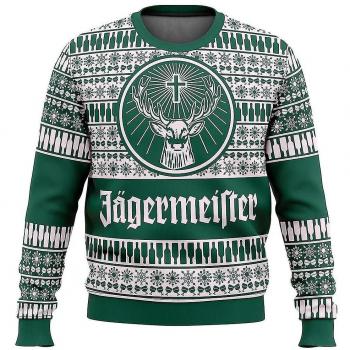 Sweat à Capuche Jagermeister Noël Moche 3D