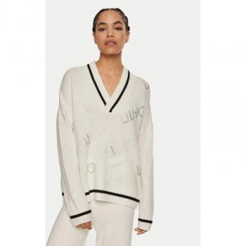 Liu Jo Modischer Pullover TF4169 MS55L C3447 Weiß Regular Fit