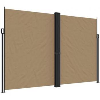 Auvent latéral rétractable taupe 220x1200 cm – VidaXL