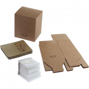 105er Einweg Kaffee Filter Taschen Set, Tragbare Hänge-Ohr Beutel, 50 Innentaschen + 50 Außentaschen + 5 Boxen
