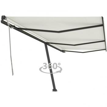 Auvent Pliable Sur Pied 600 cm × 350 cm Crème