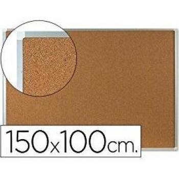 Pizarra corcho q-connect marco de aluminio 150x100 cm extra corcho 5 mm
