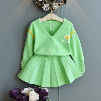 Toddler Girl Cardigan and Skirt Set