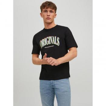 Schwarzes Jack & Jones Euphori T-Shirt Standard Cut