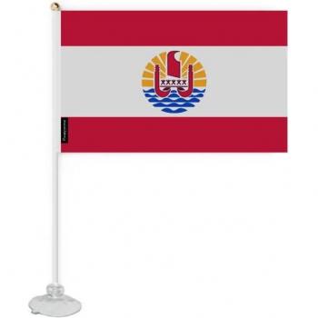 French Polynesia Pocket Flag 20x30cm Poly Adhesive