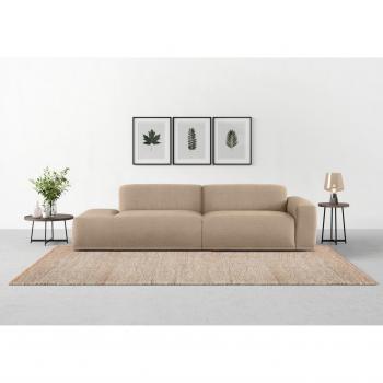 Grau‑Cord Mega Couch – Braga Modell, 100 % Polyester